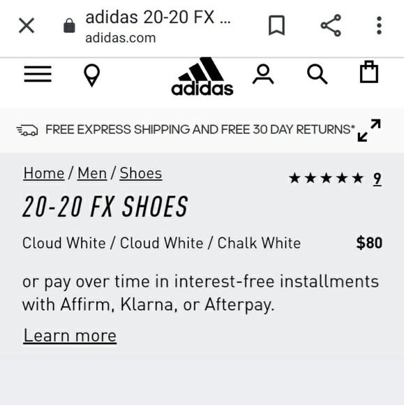 adidas free express shipping